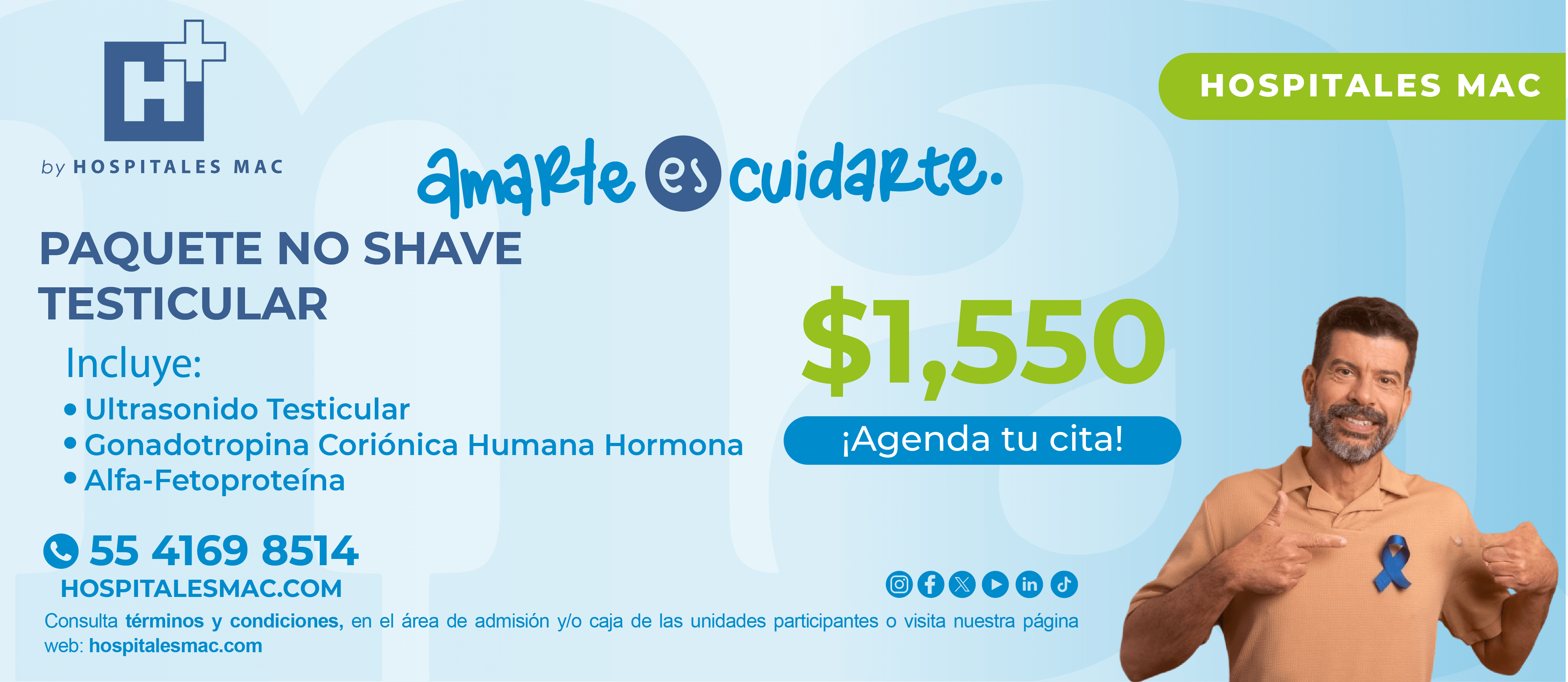 Paquete no shave testicular